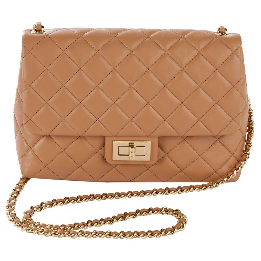 G by Giuliana Black Label Quilted Lamb Leather Crossbody